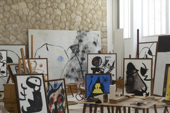 Het nagebouwde atelier van Miró.