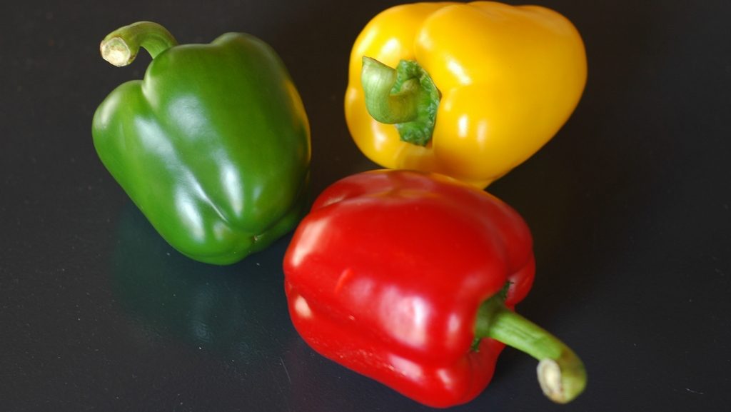 Renske Cramer Creatief artikel over voeding de nieuwste ontwikkelingen met een foto van 3 paprika's