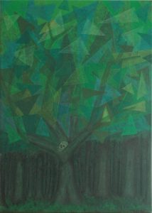 Renske Cramers abstracte schilderij Memento mori (19)