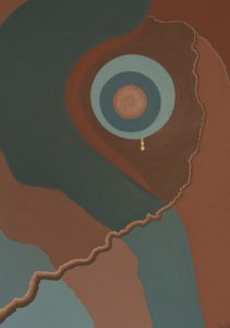 Een van Renske Cramers abstracte schilderijen: Barsten